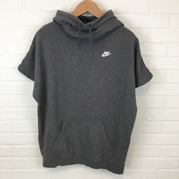 nike short sleeve hooded sweatshirt